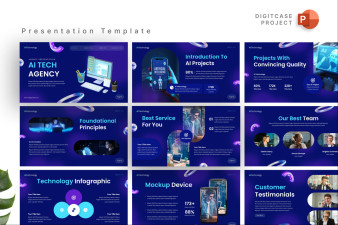 AI Tech Agency PowerPoint Presentation Template